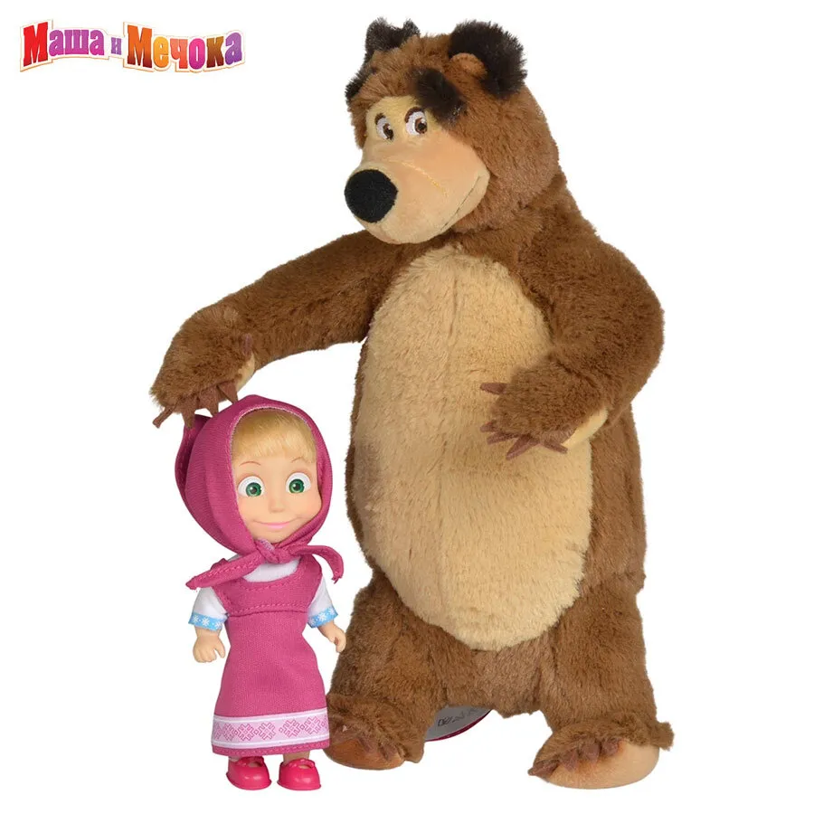 Simba Маша и Мечока Плюшен мечок и кукла Маша 3