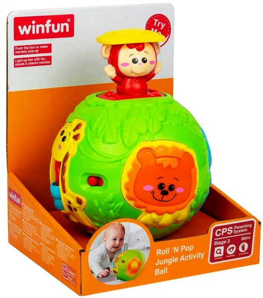 WINFUN Многофункционална Активна топка със ЗВУК, Цветна и Забавна  1