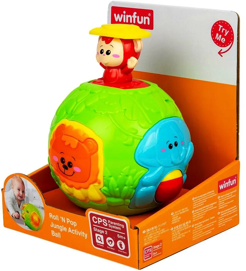 WINFUN Многофункционална Активна топка със ЗВУК, Цветна и Забавна  4