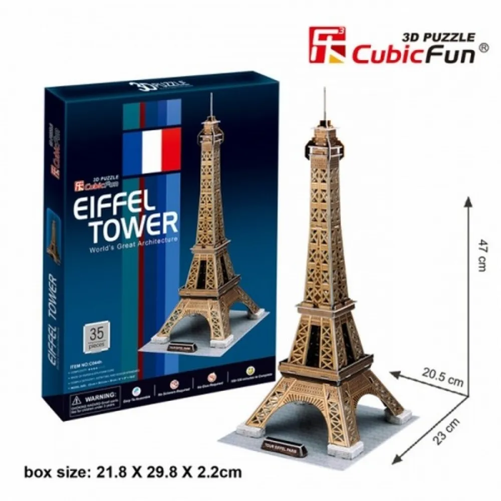 Cubic Fun  3D Пъзел  Eiffel Tower, 35 части  1