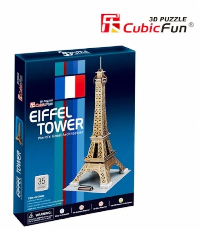 Cubic Fun  3D Пъзел  Eiffel Tower, 35 части  4