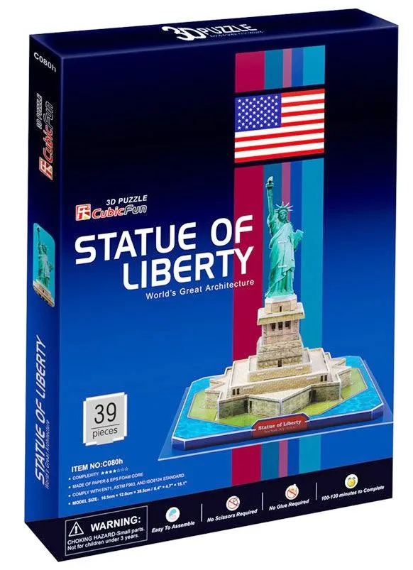 Cubic Fun  3D Пъзел Statue of Liberty (U.S.A), 39 части 1