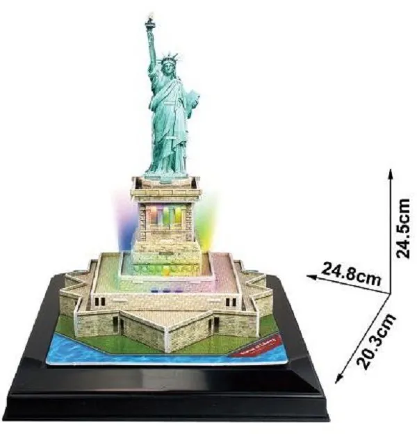 CubicFun 3D Пъзел Statue of Liberty, LED светлини, 37 части 2