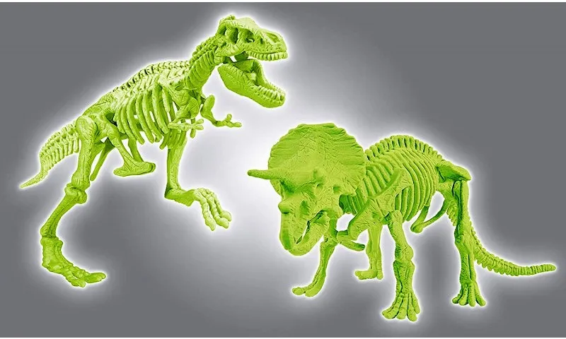 CLEMENTONI Science Play Скелет T-Rex and Triceratops светещ 3