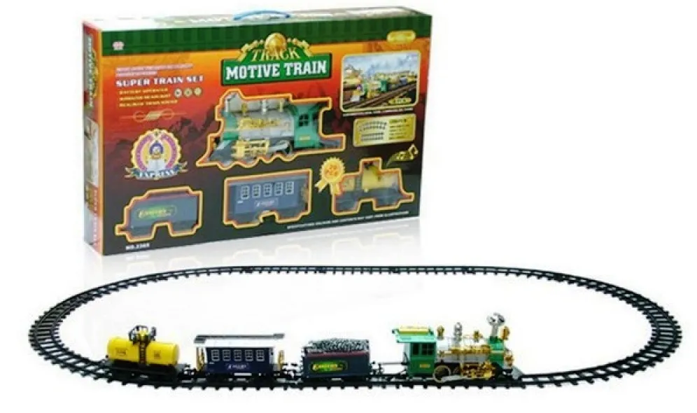 Игрален комплект OCIE Влак Track Motive Train 428см,  звук и светлина,  20части 