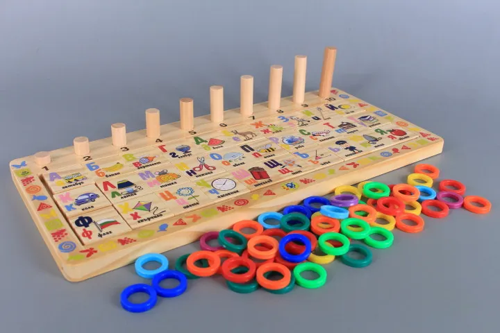 Образователна игра Моята азбука със сметало, дървен пъзел 5
