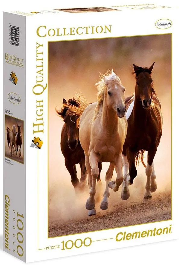 CLEMENTONI Пъзел HQ COLLECTION RUNNING HORSES/Бягащи Коне, 1000 части  2