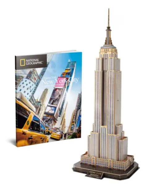 Cubic Fun Пъзел 3D National Geographic Empire State Building 66 части  1