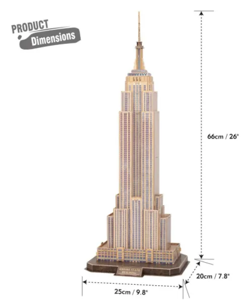 Cubic Fun Пъзел 3D National Geographic Empire State Building 66 части  4