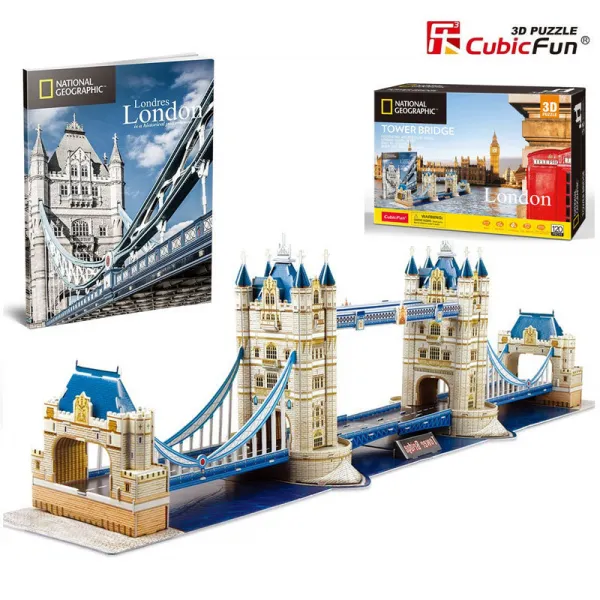 Cubic Fun Пъзел 3D National Geographic Tower Bridge 120 части  1