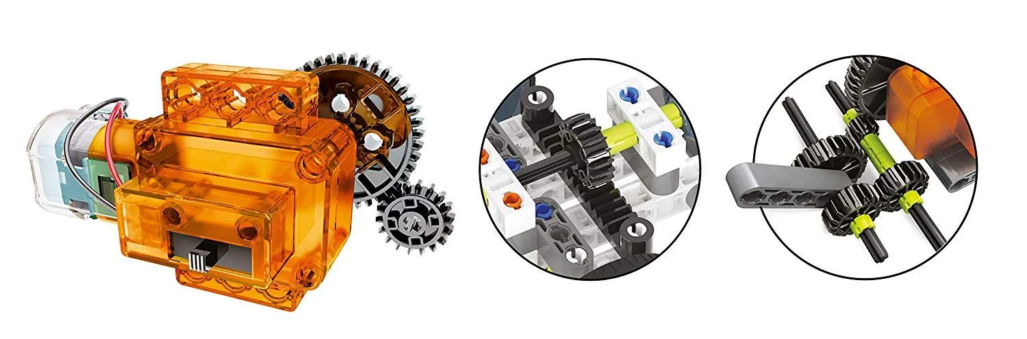 CLEMENTONI MECHANICS LABORATORY Конструктор 250 елемента МАШИНИ,Създай собствени реалистични модели  5