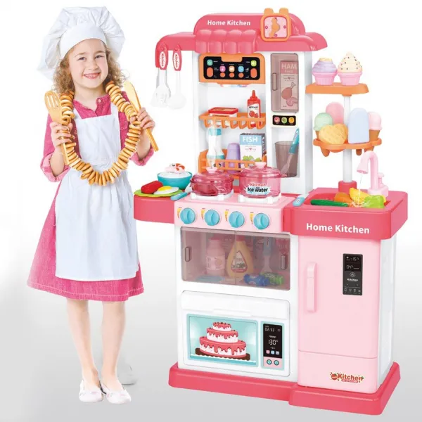 Little Chef Кухня с Течаща вода, Розова, звук и светлини + аксесоари  1