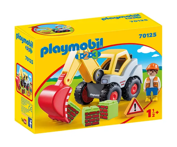 Playmobil - Екскаватор с фигурка работник  1