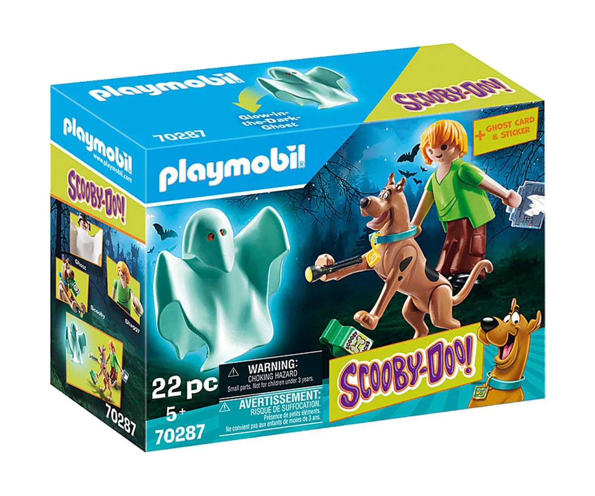 Playmobil - Занимателен Игрален Комплект Скуби Ду: Скуби и Шаги с призрак 1