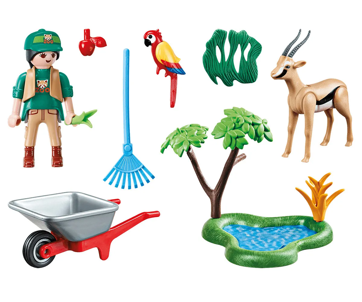 Playmobil - Занимателен игрален комплект Зоопарк, 18 елемента  2