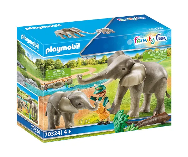Playmobil - Занимателен игрален комплект Местообитание на слонове, 17 елемента  1