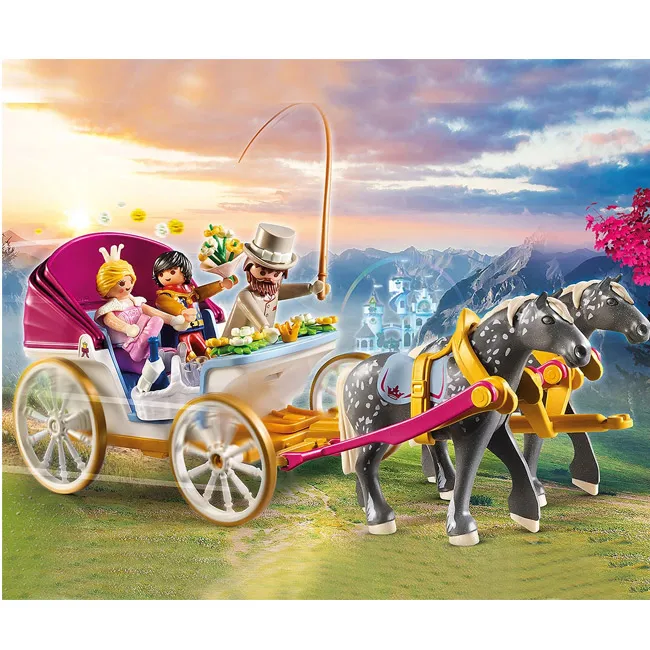 Playmobil - Занимателен комплект за игра Романтична кралска карета, 60 елемента  4