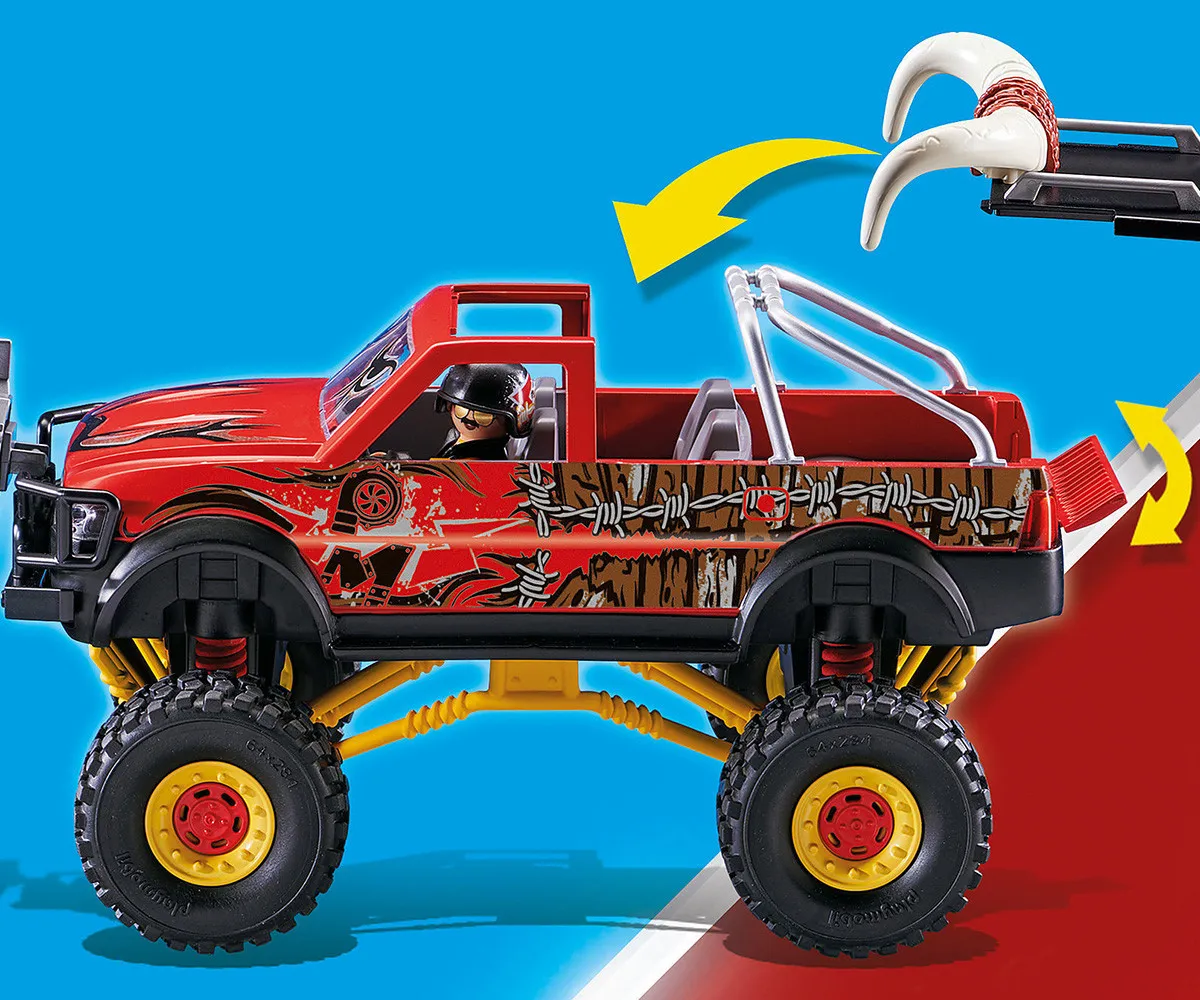 Playmobil - Занимателен комплект за игра  Каскадьорско шоу, Камион Чудовище, 57 елемента  6