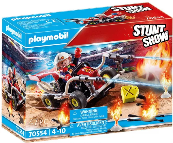 Playmobil - Занимателен комплект за игра Каскадьорско шоу, Пожарен автомобил, 47 елемента  1