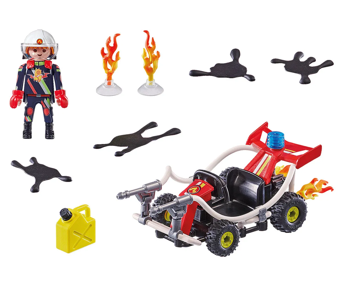 Playmobil - Занимателен комплект за игра Каскадьорско шоу, Пожарен автомобил, 47 елемента  2