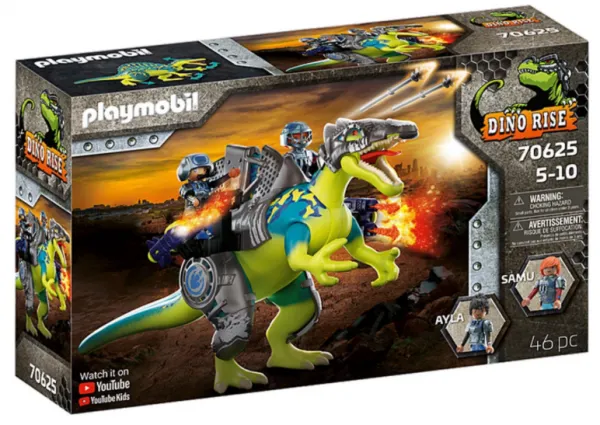 Playmobil - Занимателен комплект за игра  Спинозавър: Двойна защитна сила, 46 елемента  1