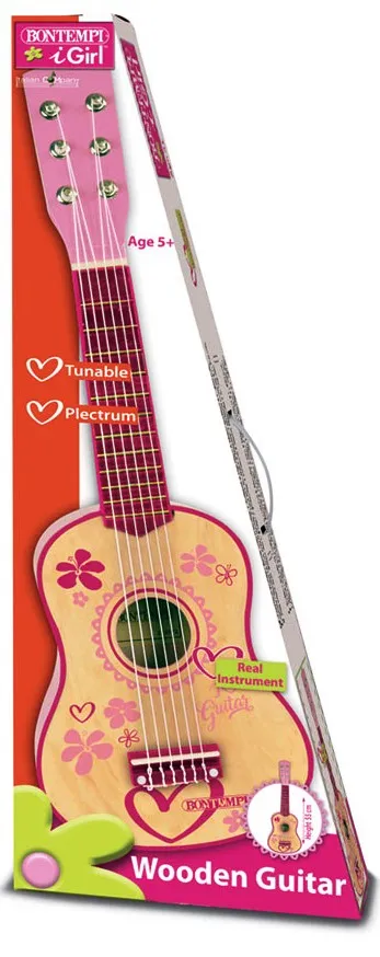 Bontempi - Класическа дървена китара за момиче 55см  2