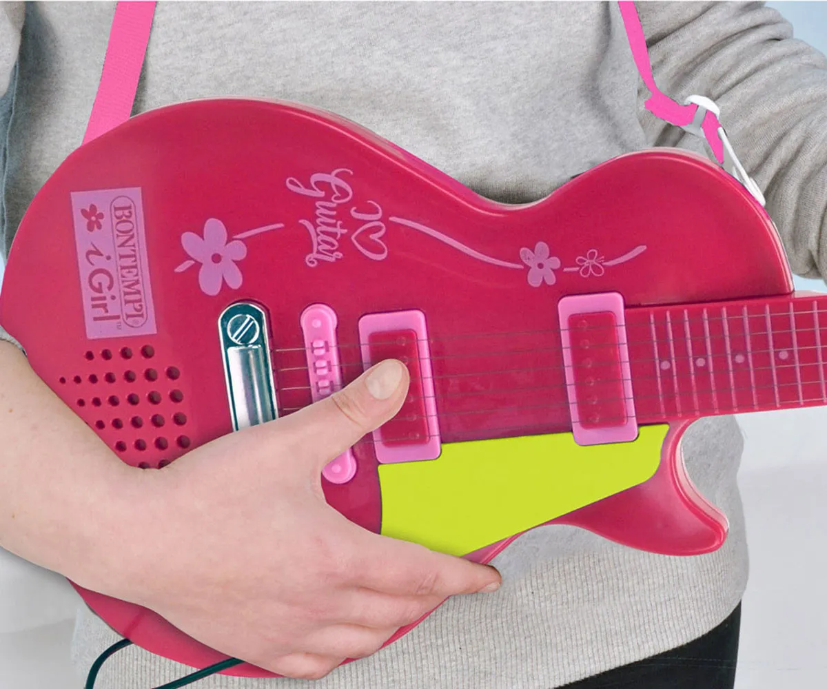 Bontempi -Комплект Електронна рок китара за момичета + микрофон на стойка  3