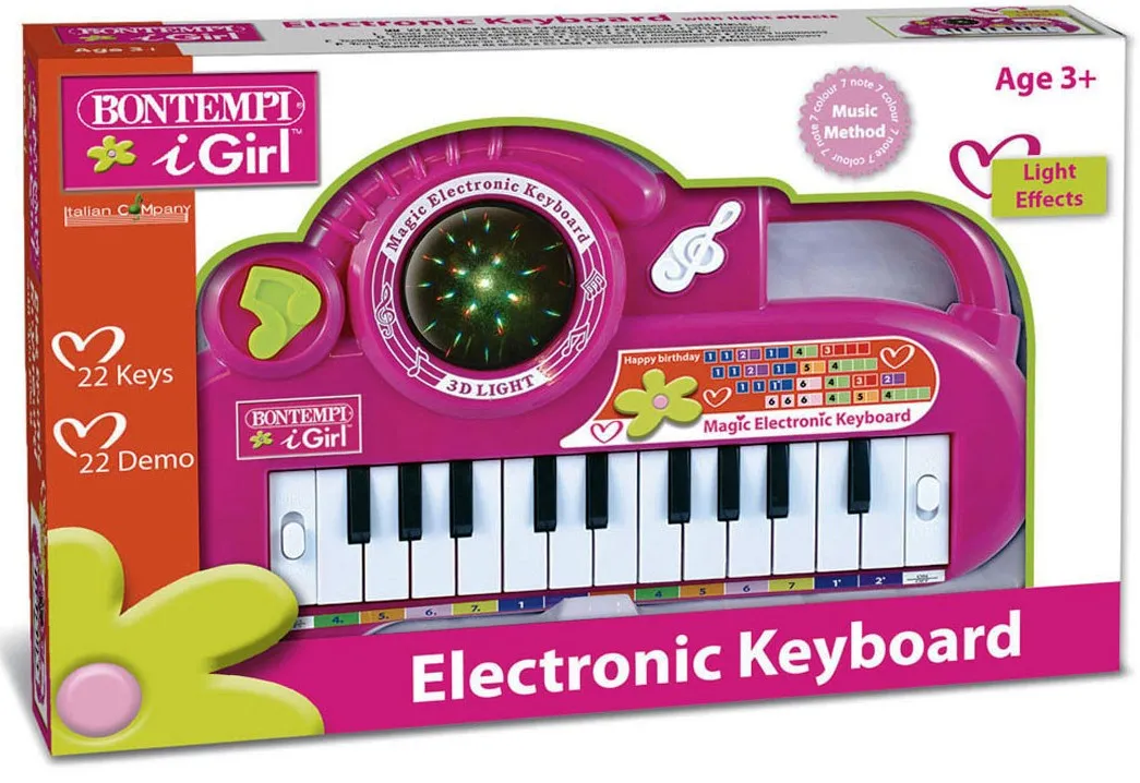 Bontempi - Електронен синтезатор 22 клавиша и светеща топка I Girl 2