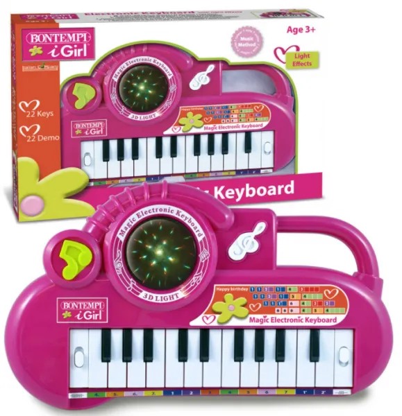 Bontempi - Електронен синтезатор 22 клавиша и светеща топка I Girl 1