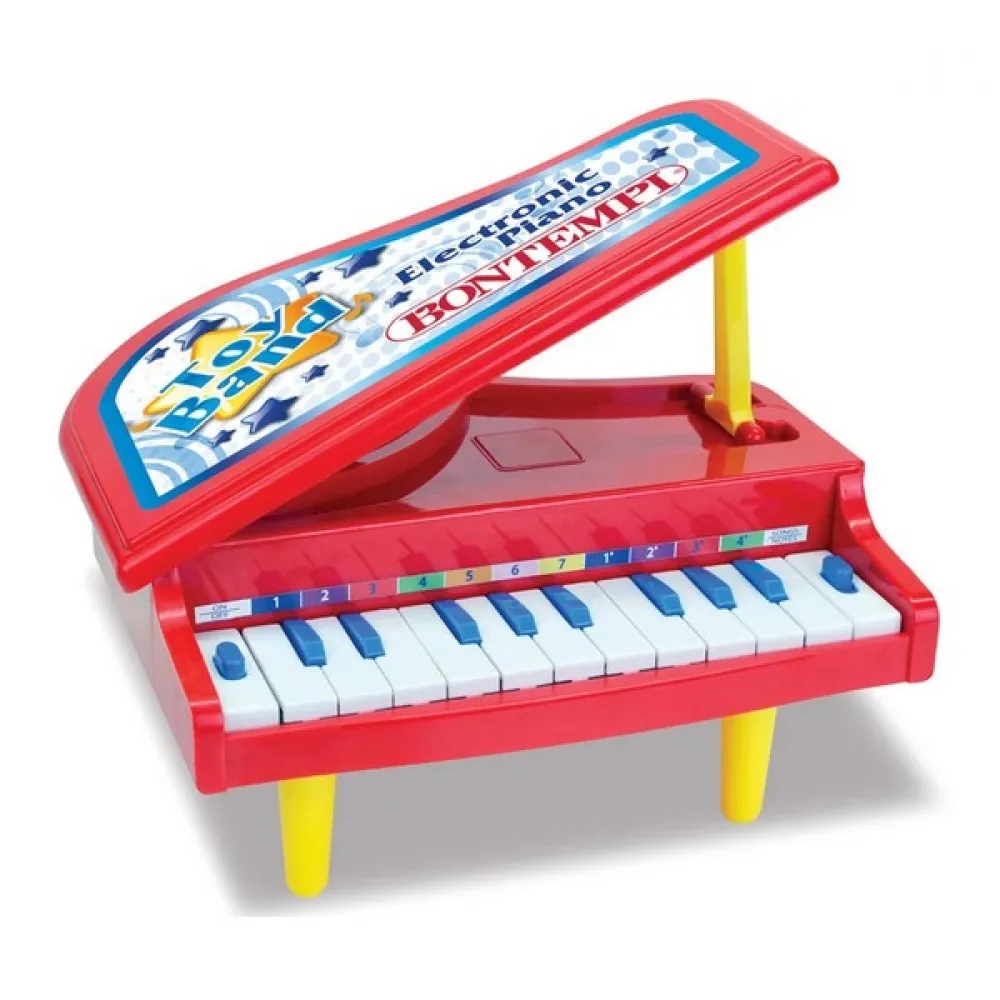 Bontempi - Малко червено пиано, 11 клавиша, 8 песни  3
