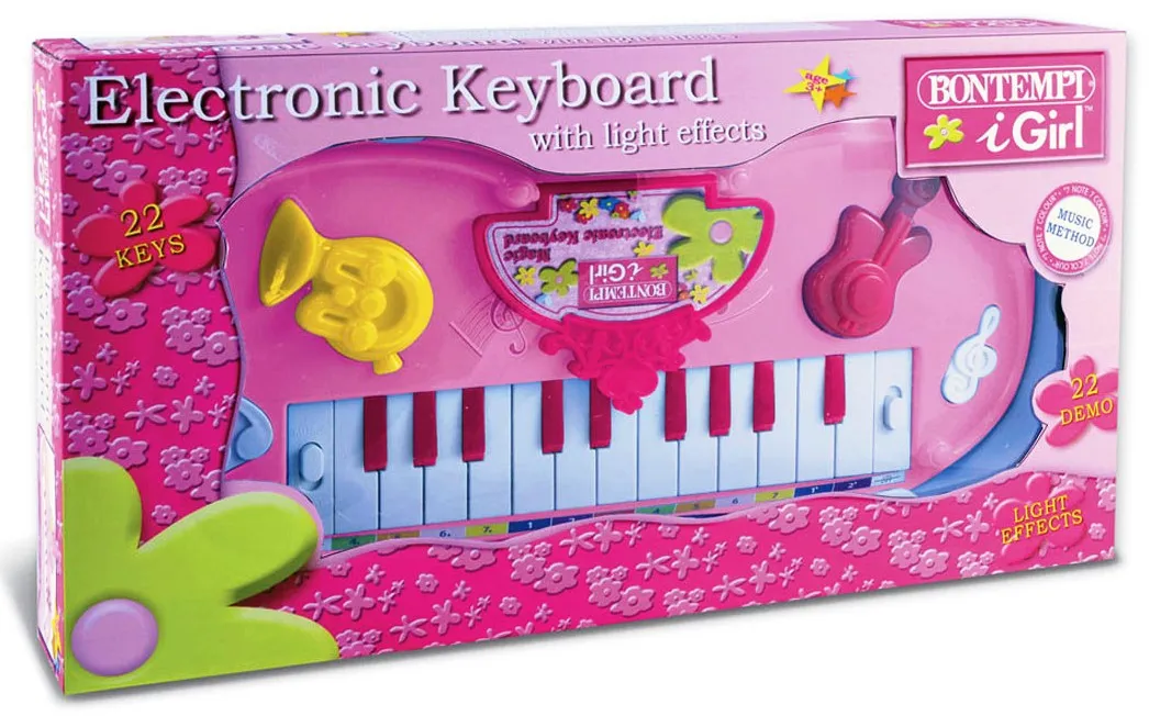 Bontempi - Синтезатор със светлинни ефекти за момиче, 22 клавиша  2