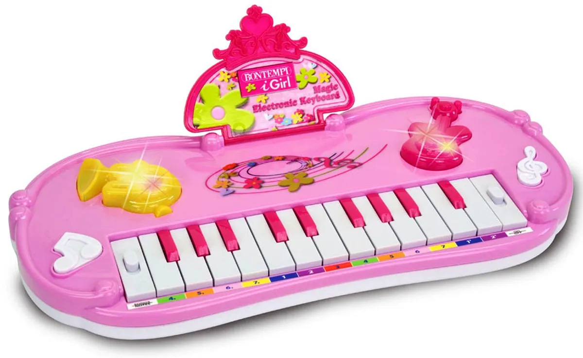 Bontempi - Синтезатор със светлинни ефекти за момиче, 22 клавиша  3