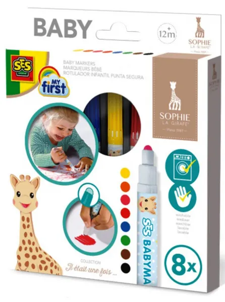SES - Маркери за бебета жирафчето Софи, без глутен  1