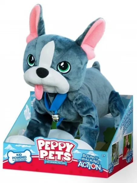 Peppy Pets - Плюшен любимец за разходка навън - Кученце Булдог 1