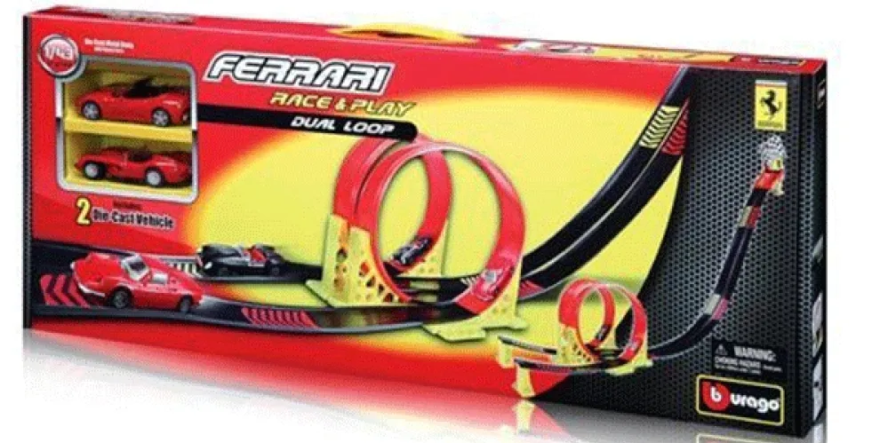 Bburago Ferrari/Ферари - Писта с 2 лупинга и 2 броя коли 2