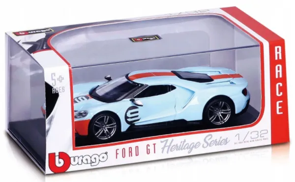 Bburago - модел на кола 1:32 - Race Ford GT Heritage 1