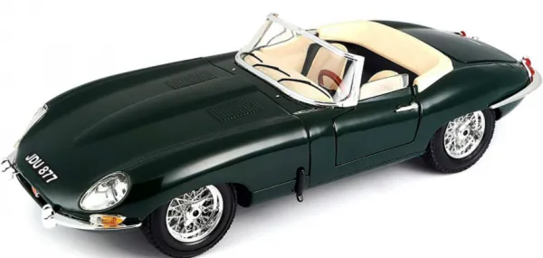 Bburago Gold - модел на кола 1:18 - Jaguar'E'Cabrio 1961 1