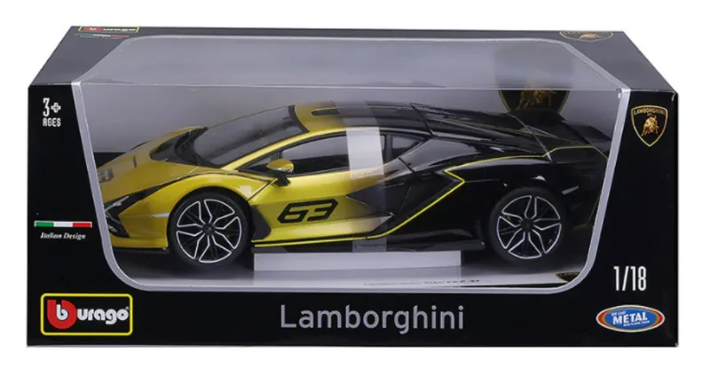 Bburago Plus - модел на кола 1:18 - Lamborghini Sian FKP 37 с преливащи цветове 2