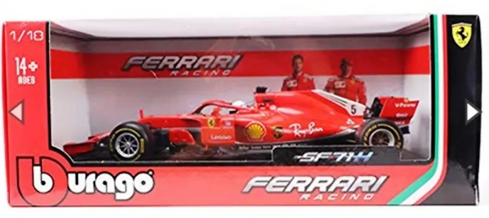 Bburago Ferrari - модел на кола 1:18 - Ferrari F1 SF71H 2