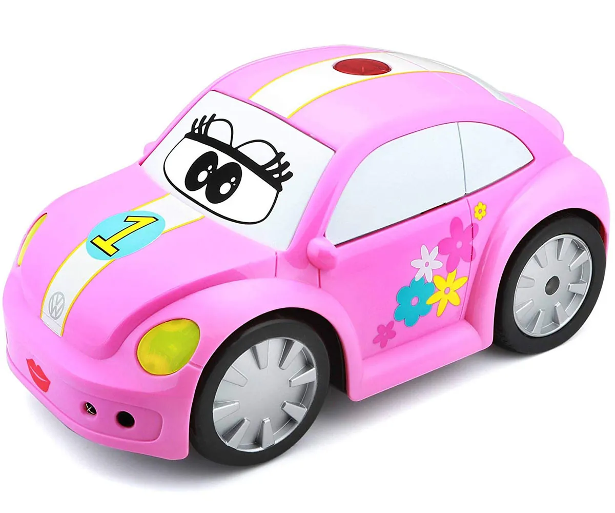 Bburago Junior - Радиоуправляема количка VW Beetle, розова  2