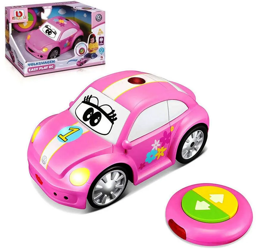 Bburago Junior - Радиоуправляема количка VW Beetle, розова  4