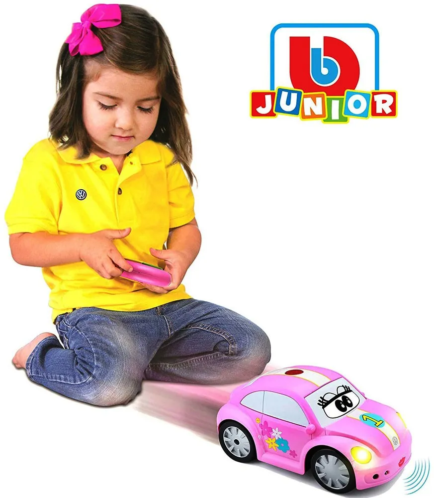 Bburago Junior - Радиоуправляема количка VW Beetle, розова  5