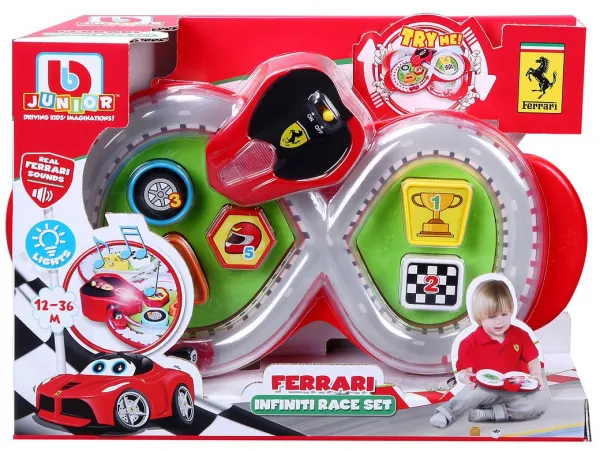 Bburago Junior - Писта за игра с количка Ферари/Ferrari + светлини и звук  1