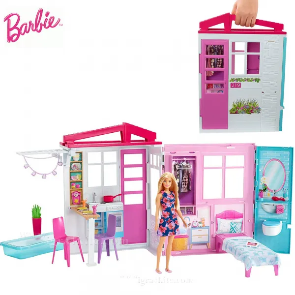 Кукла Barbie - Барби сгъваема къща 1