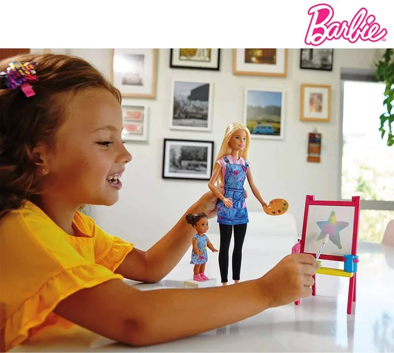 Кукла Barbie/Барби - Игрален комплект Учител по рисуване 2