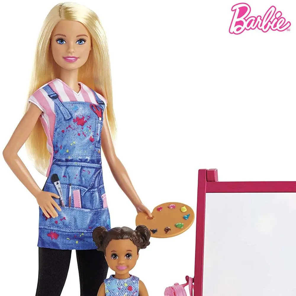 Кукла Barbie/Барби - Игрален комплект Учител по рисуване 4