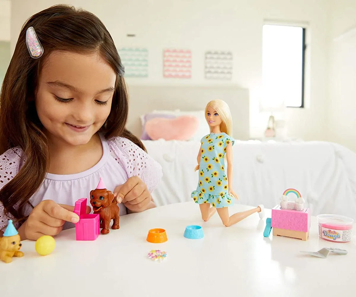 Кукла Barbie/Барби - Игрален комплект: Парти с кученца 6