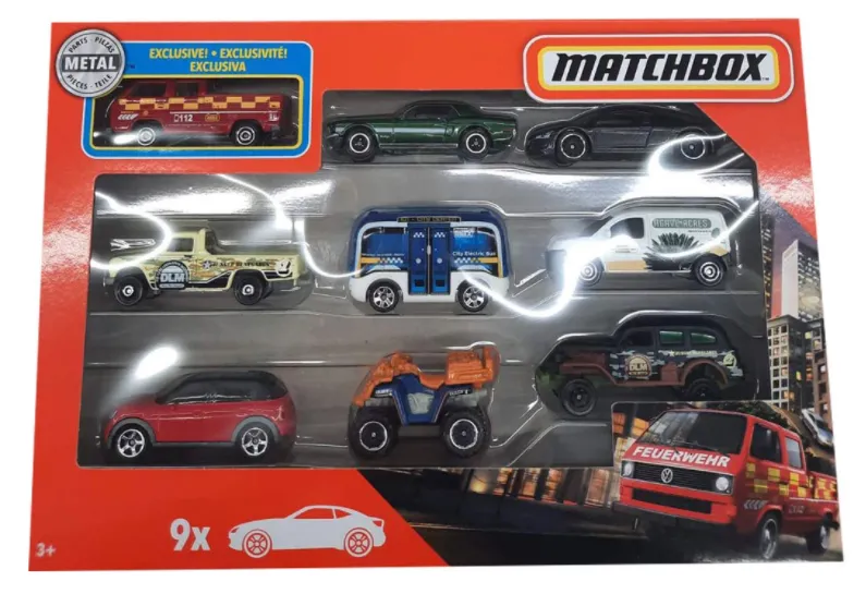 Комплект 9 броя колички Matchbox, асортимент 1:64 2