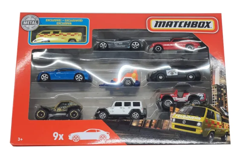 Комплект 9 броя колички Matchbox, асортимент 1:64 3