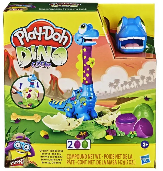 Play Doh пластелин - Комплект бебе Бронтозавър с растящ врат  1